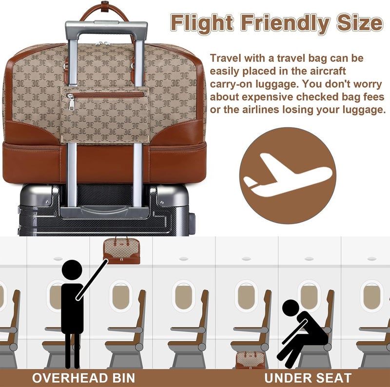 ITIEZY Weekender Bag for Women, Travel Duffel Bag Carry On Overnight Bag with Shoe Compartment Large Nylon Travel Weekend Tote Bag - Image 5